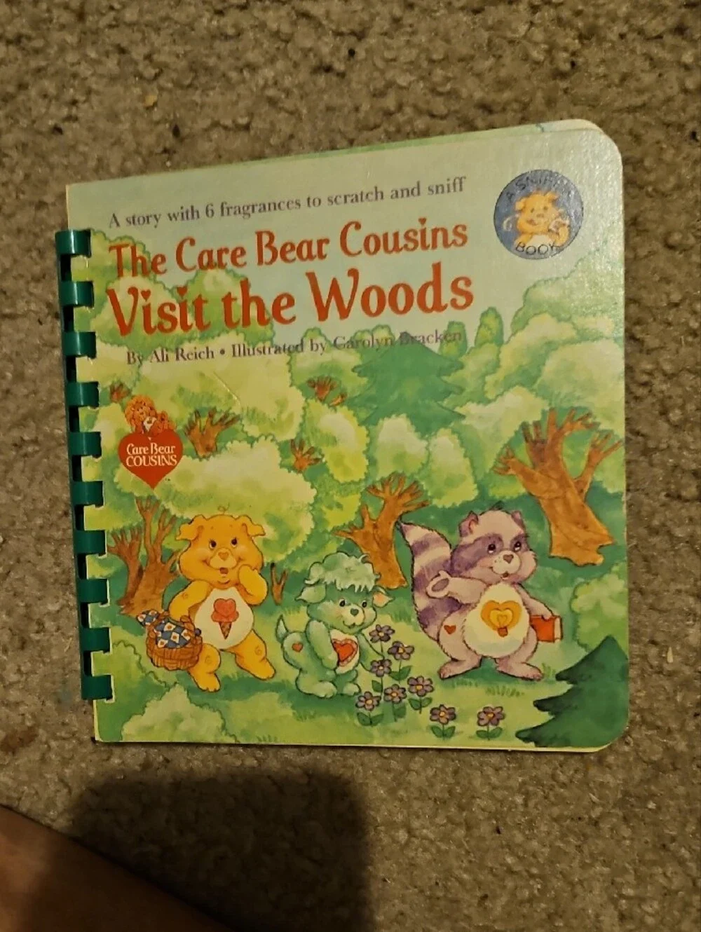 The Care Bear Cousins Visit The Woods Cardboard Childrens Book Vintage 1985